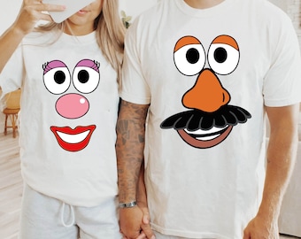 Mr And Mrs Potato Head Big Face Costume Comfort Colors T-shirt, Toy Story Halloween Couple Matching Shirt, Disney Halloween, Spooky Season