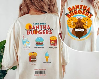 Star Wars Bantha Burgers 2 Sided T-shirt, Vintage Disney Hollywood Studios T-shirt, Galaxy's Edge Trip, Walt Disney World, Birthday Gift