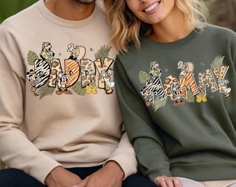 Custom Mommy Daddy Animal Kingdom Themed Comfort Colors Shirt,  Mickey Friends Tee, Mother's Day, Father's Day, Family Matching Gift