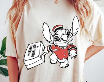 Disney Twilight Zone Tower Of Terror T-Shirt, Stitch Bellhop Tee, Hollywood Tower Hotel Tee, Halloween Stitch Shirt, Disney Haunted Ride Tee