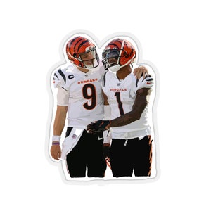 Ja'Marr Chase and Joe Burrow Hugging Sticker