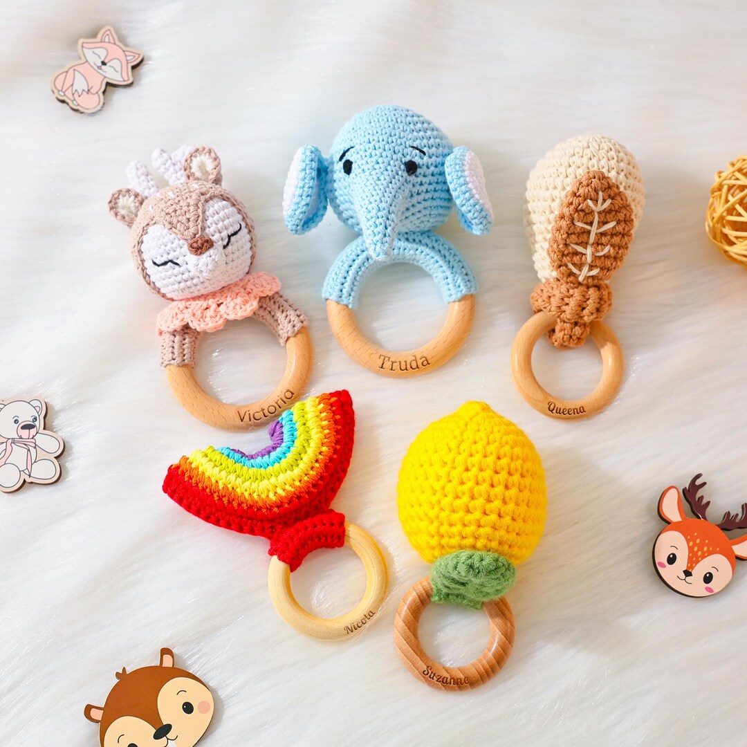 Personalized Baby Rattle, Custom Baby Rattle, Engraved Rattle With Name ...