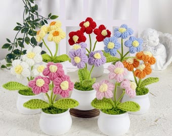 Pot De Fleur Décoratif Au Crochet Fabriqué à La Main – Accent De Décoration D'intérieur De Pâques Unique Et élégant (pot De Maintien Inclus