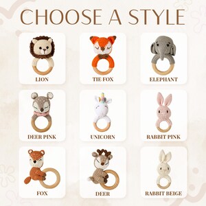 Personalized Crochet Rattle, Custom Wooden Baby Rattle, Baby Rattle ...