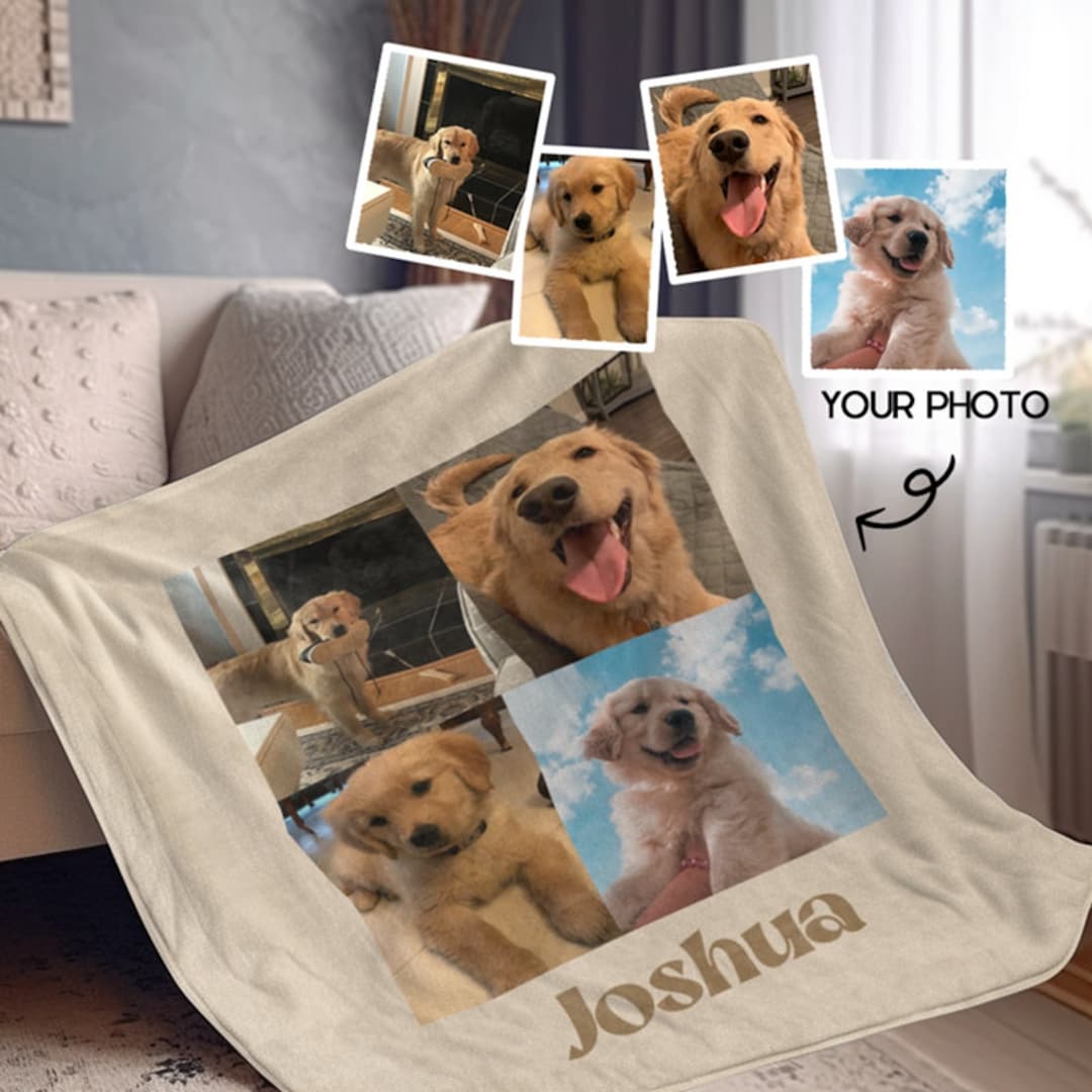 Custom Pet Blanket, Personalized Pet Photo Blanket, Photo Blanket, Pet Blanket, Family Memories
