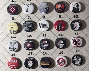 Dead kennedys punk pins anti facism (37mm)