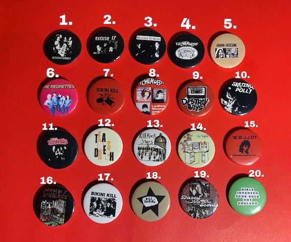 Riot grrrl pins