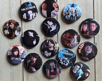 Final Destination horror movie pin buttons