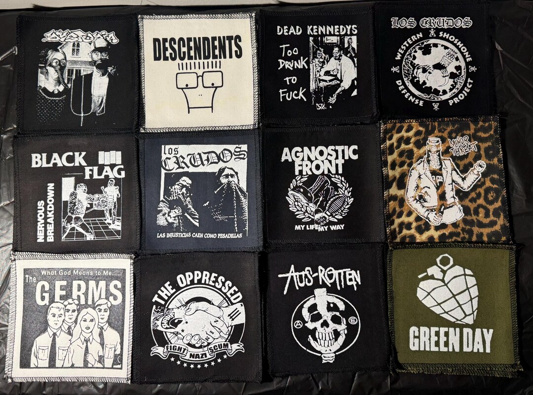 Punk, Grunge, Horror, Riot Grrrl Patches, Black Flag, Crudos - Etsy