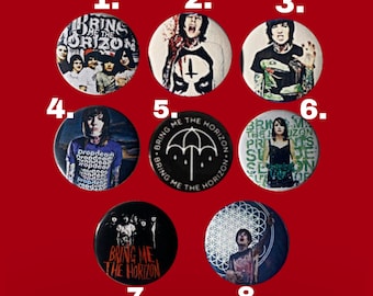 Bring me the horizon BMTH Emo band pins