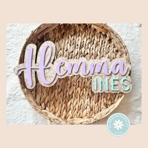 Targhetta con nome in legno, nome del bambino, targhetta per la stanza, regalo per baby shower, regalo per la nascita, primo compleanno, regalo personalizzato, arredamento della camera dei bambini, nome personalizzato