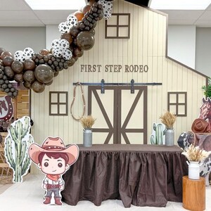 Wood Rodeo Theme Background Custom Wood Name Backdrop: First Rodeo Birthday, Cowboy Party Decor - Etsy