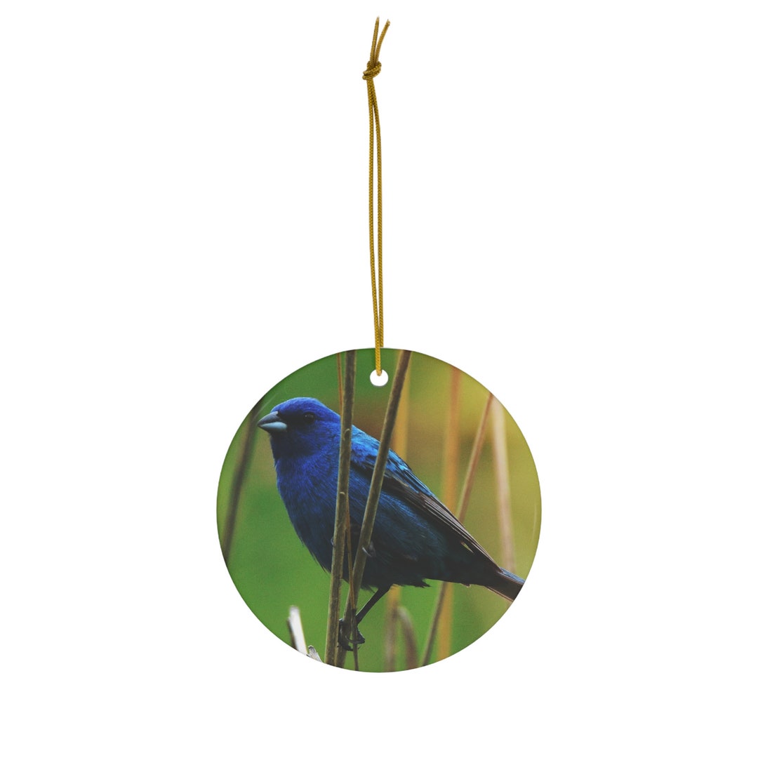 Indigo Bunting Ornament, Indigo Bunting Bird, Indigo Bunting Gift, Bird
