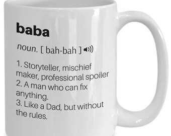 Baba mug, gift for baba, baba coffee cup, baba definition