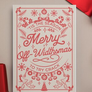 Merry Offwidthsmas Christmas Card - Gifts for Rock Climbers - Rock Climbing Gifts