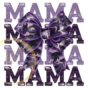 Mama Camo Coquette Bow PNG Sublimation Download, Old School Camo png, Girls Camo Bow png, Retro Hunting Sublimation, Coquette Bow png
