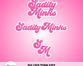 DIY Logo template, Editable Canva Logo template, Beauty Business logo, Submark Logo, Nail logo, Lashes logo, Hair logo, MUA logo, Boutique
