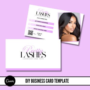 DIY Lash Business Card Design, Naildesign, Canva Template, Lash Branding, Wimpern, Haare, Beauty Business Branding Cards, Makeup, Nägel