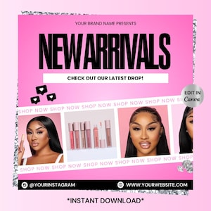 Editable New arrivals flyer, DIY Boutique flyer, New arrivals flyer, Shop now flyer, Clothing Store flyer, Restock flyer, Canva template