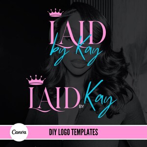 DIY Canva Logo Design, Logo template, Lash logo, Nails logo, Hairstylist logo, MUA Makeup logo, Hair logo, Braid logo, Beauty Business