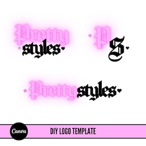 DIY Logo design template, Editable Canva Logo template, Beauty Business logo, Submark Logo, Nail Lashes logo, Hair logo, MUA logo, Boutique