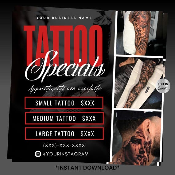 Depliant de reservation de tatouage