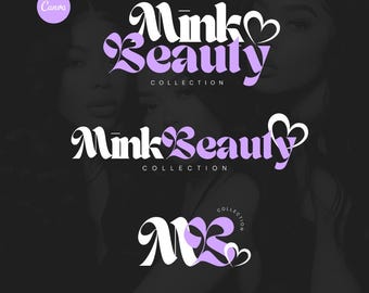 DIY Canva Logo Design, Logo template, Lash logo, Nails logo, Hairstylist logo, MUA Makeup logo, Boutique logo, Braid logo, Beauty Business
