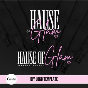 DIY Logo design template, Editable Canva Logo, Beauty Business logo, Salon logo, Nail logo, Lashes, Hair logo, Makeup logo, boutique logo
