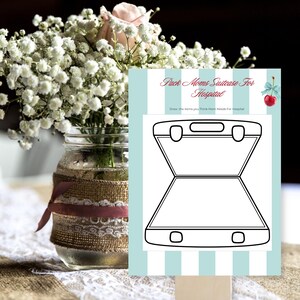 Draw what Mom Needs in her Suietcase Baby Shower Game, Fun Baby Shower Party Game, Printable Baby Shower Game, Canva Editable Template,