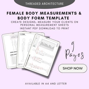 Female body measurements and Body Form templates