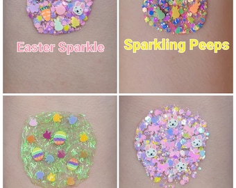 Gel para el cabello con purpurina de Pascua