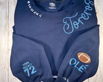 Sudadera con bordado de punto de cadeneta personalizado: jersey deportivo personalizado