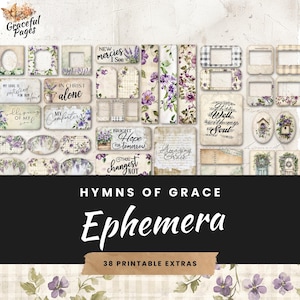 Hymns Junk Journal Kit: Vintage Ephemera Pack (Digital Download)