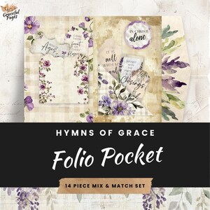 Faith Junk Journal Folio: Vintage Hymns Ephemera (Digital Download)