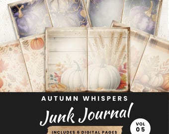 Autumn Junk Journal Pages: Cozy Fall Scrapbook Paper (Digital Download)