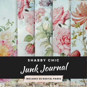 Journal Seiten: Shabby Chic Pastell (Digitaler Download)