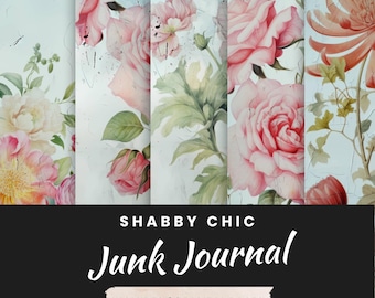 Journal Seiten: Shabby Chic Pastell (Digitaler Download)