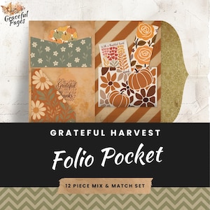 Junk Journal Folio: Printable Gratitude Ephemera Kit (Digital Download)
