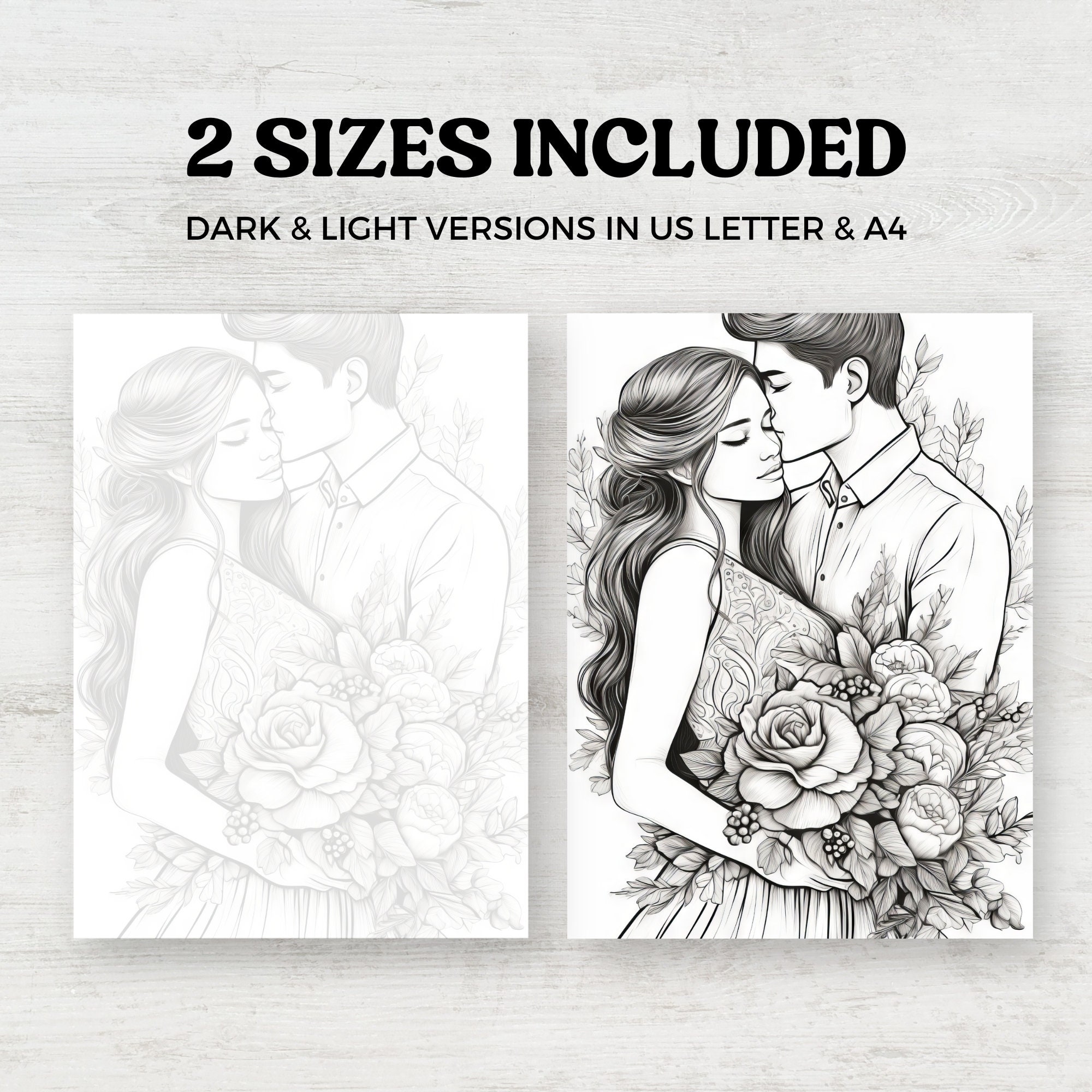 Wedding Coloring Pages Printable Kids and Adults Activity - Etsy