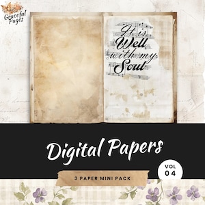 Vintage Hymn Pages: Junk Journal Kit (Digital Download)