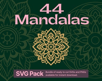 Mandala SVG Bundle by Prompt Design Art, Sacred Geometry SVG Bundle, Intricate Cut Files for Cricut, svg + png instant download
