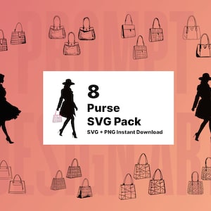 財布 SVG バンドル | ファッション クリップ アート、シャツのデザインに最適、ファッション愛好家への素晴らしいギフト、すぐにダウンロード