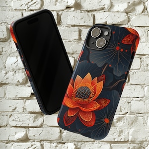 Radiant Lotus Blossom Art Phone Case - Durable & Stylish Protection for iPhone, Samsung, Pixel by Prompt Design