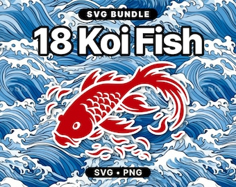 18 Koi Fish SVG Bundle by Prompt Design Art