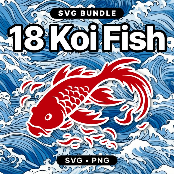 18 Koi Fish SVG Bundle by Prompt Design Art