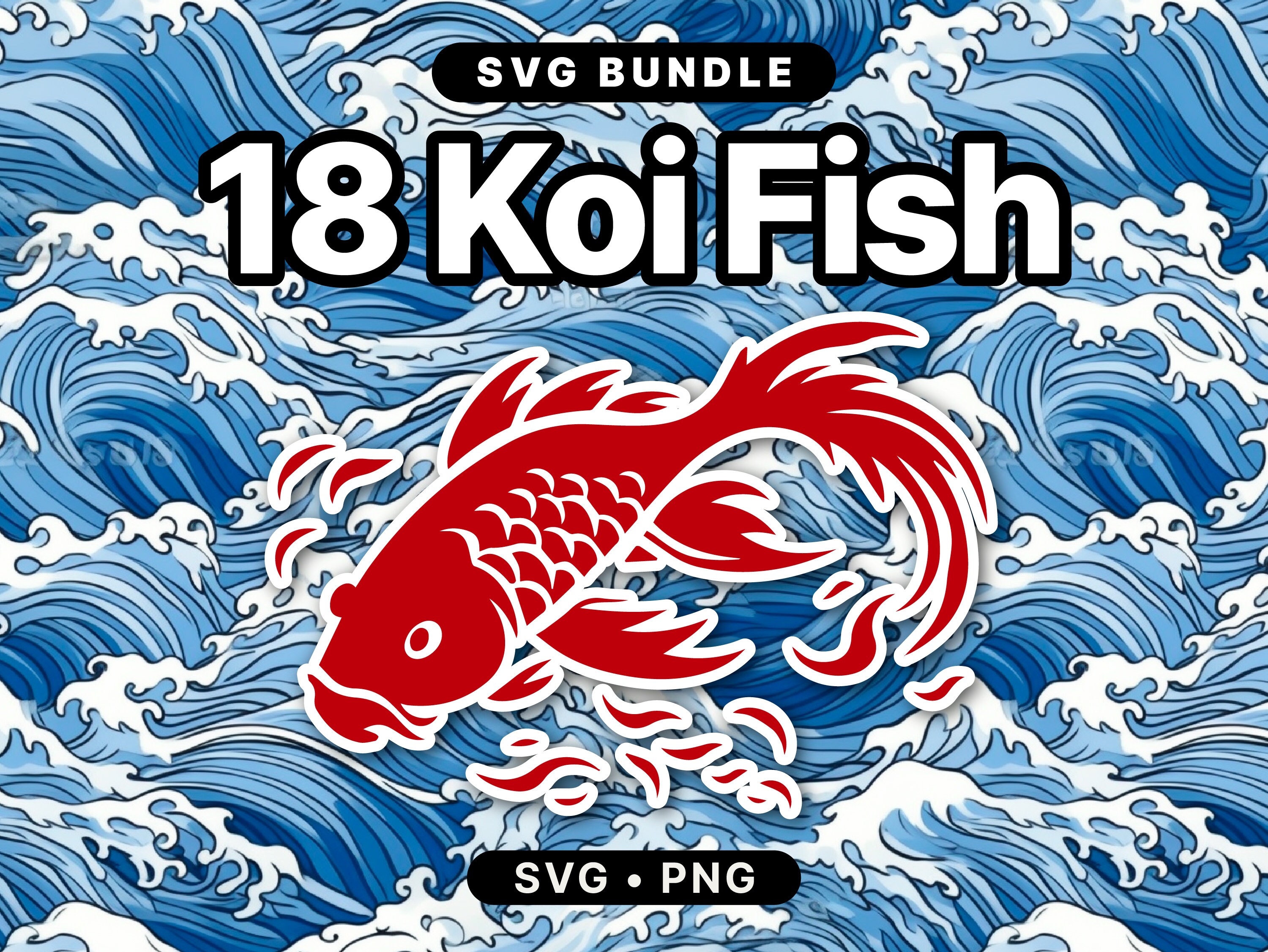 18 Koi Fish SVG Bundle by Prompt Design Art - Etsy