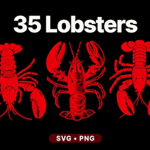 Pacote SVG DIY de 35 lagostas da Prompt Design Art