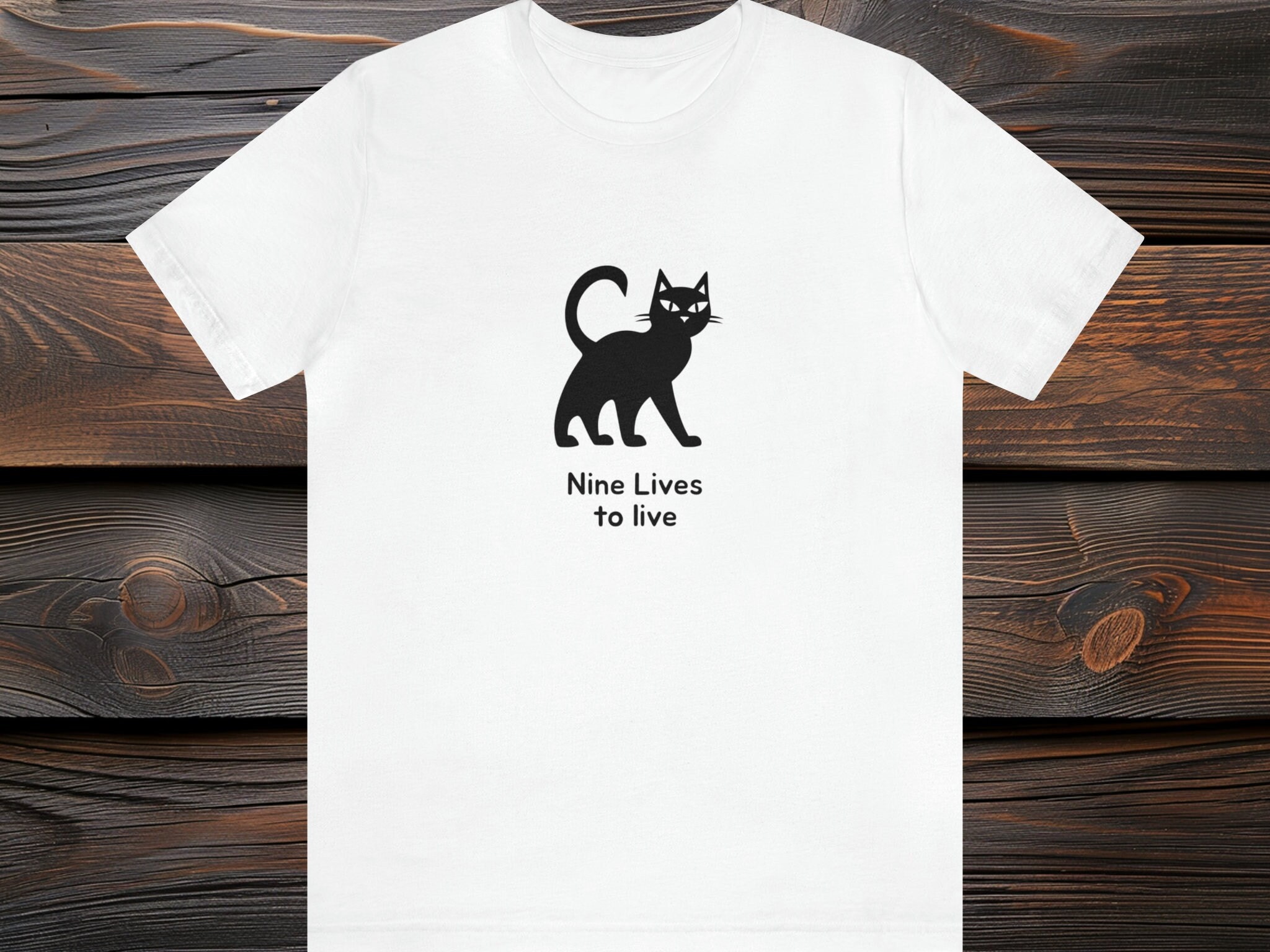 USED NINE LIVES Tシャツ　L Classic Black Cat 
