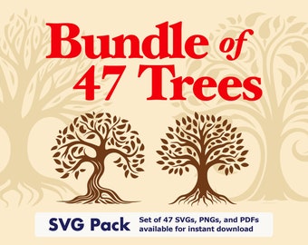 Bundle of 47 Trees SVG Bundle by Prompt Design Art