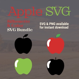 Apple Clipart, Apple Svg, Teacher Svg, School Svg, Silhouette Cut Files, Apple Cricut, Back to school, Fruit Svg, Instant digital download